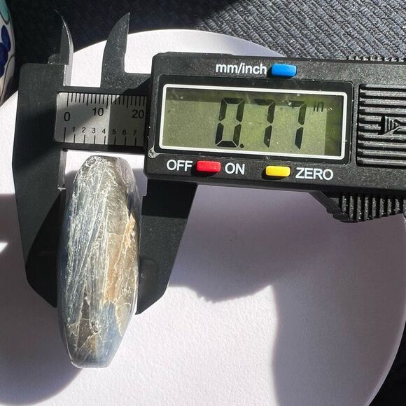 Blue Kyanite Crystal‎ Meditation Palmstone (#5) - Picture 7 of 10